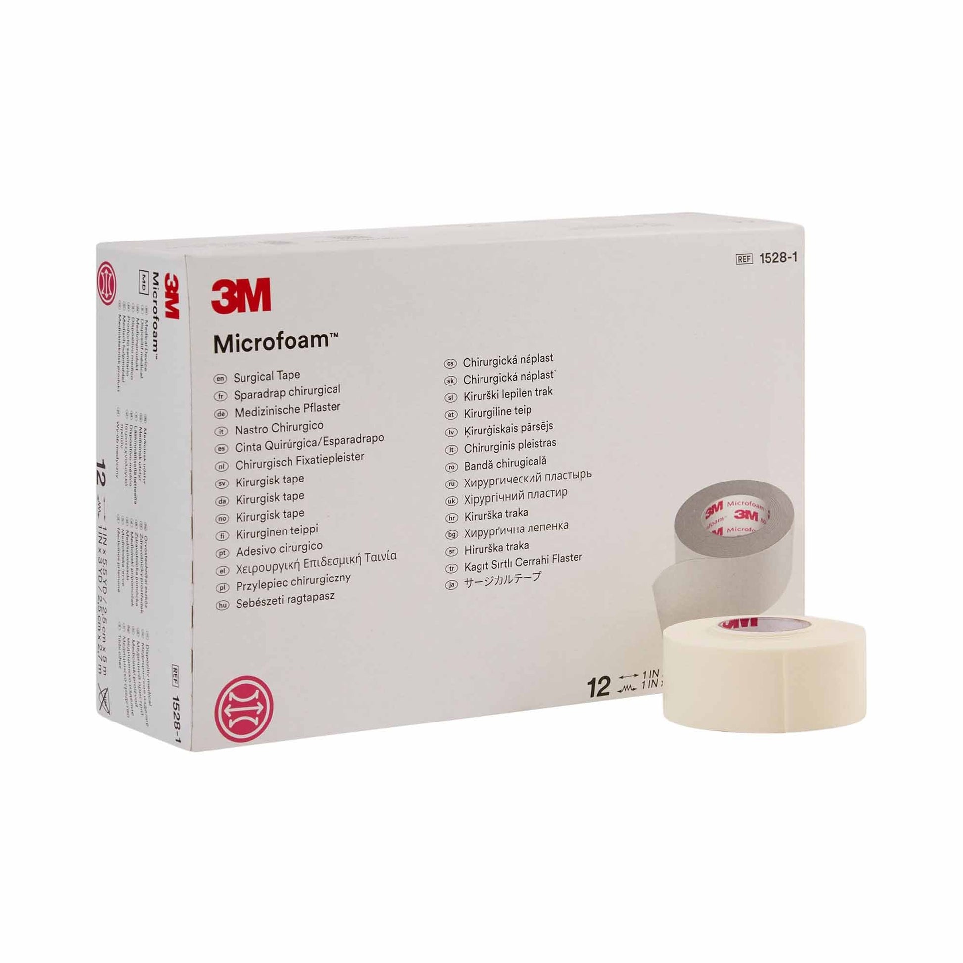 3M™ Microfoam™ Foam / Acrylic Adhesive Medical Tape, White