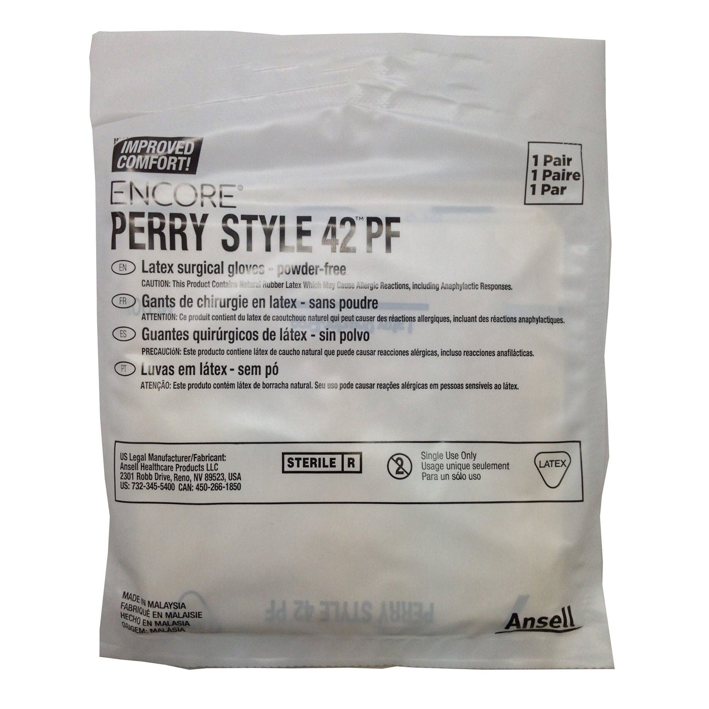 Sterile ENCORE® Perry® Style 42® PF Latex Surgical Gloves, Natural - view 4