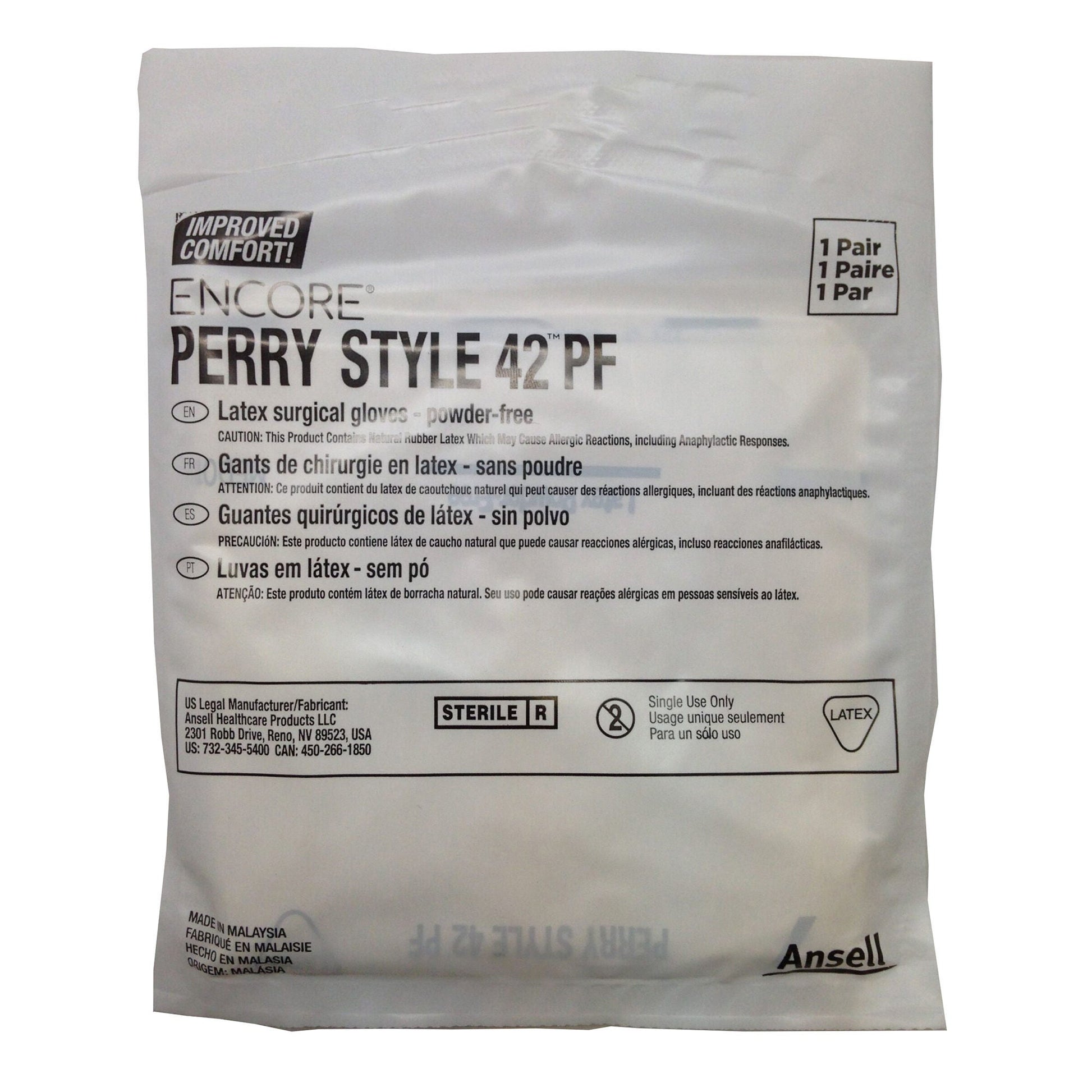 Sterile ENCORE® Perry® Style 42® PF Latex Surgical Gloves, Natural - view 4