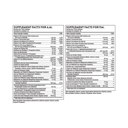 Thorne® Multivitamin Elite Daily Nutritional Supplement, AM Formula & PM Formula