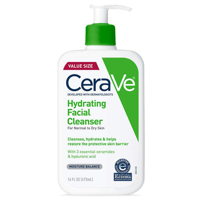CeraVe® Foaming Facial Cleanser for Normal to Oily Skin, Pump Bottle
