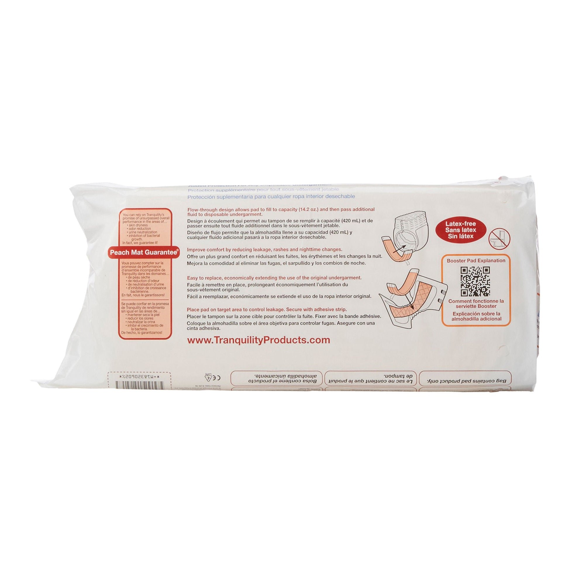 TopLiner™ Added Absorbency Incontinence Booster Pad, 4¼ x 15 Inch