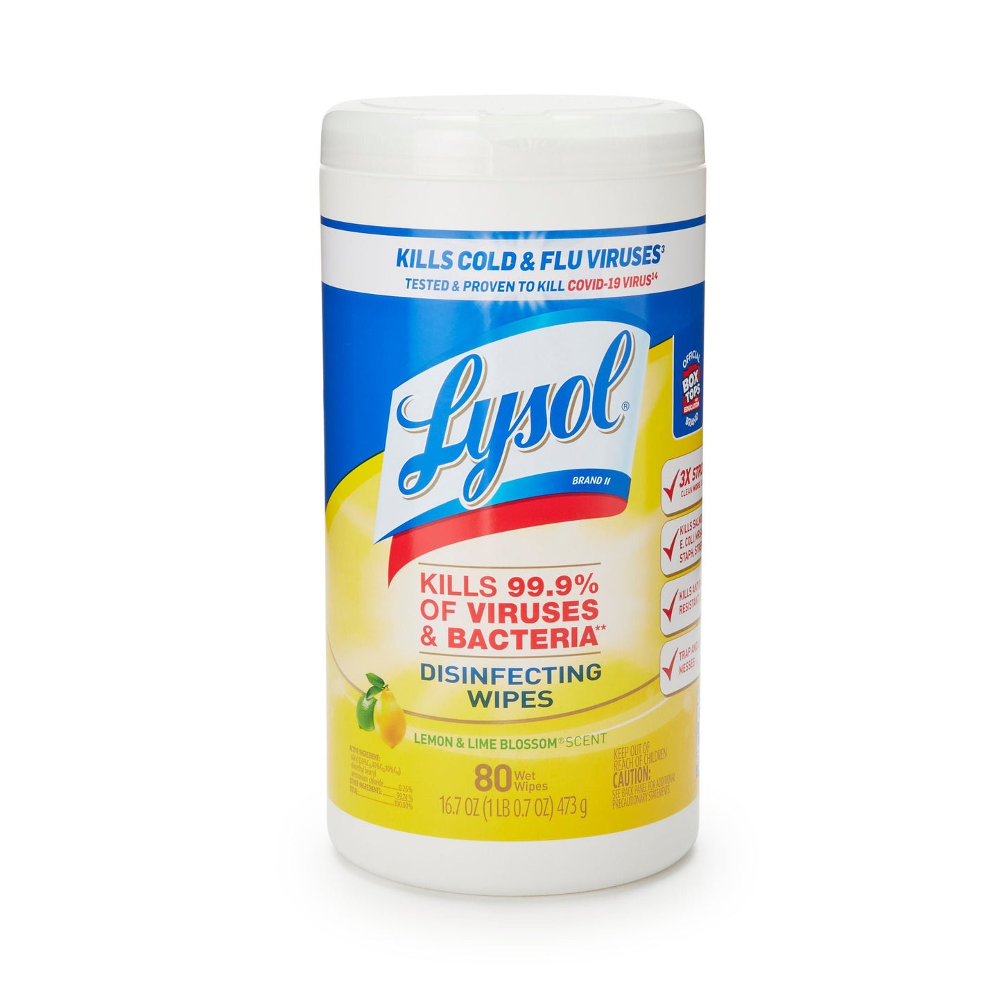 Lysol Surface Disinfectant Cleaner Manual Pull Wipe Canister Lemon Lime Blossom Scent