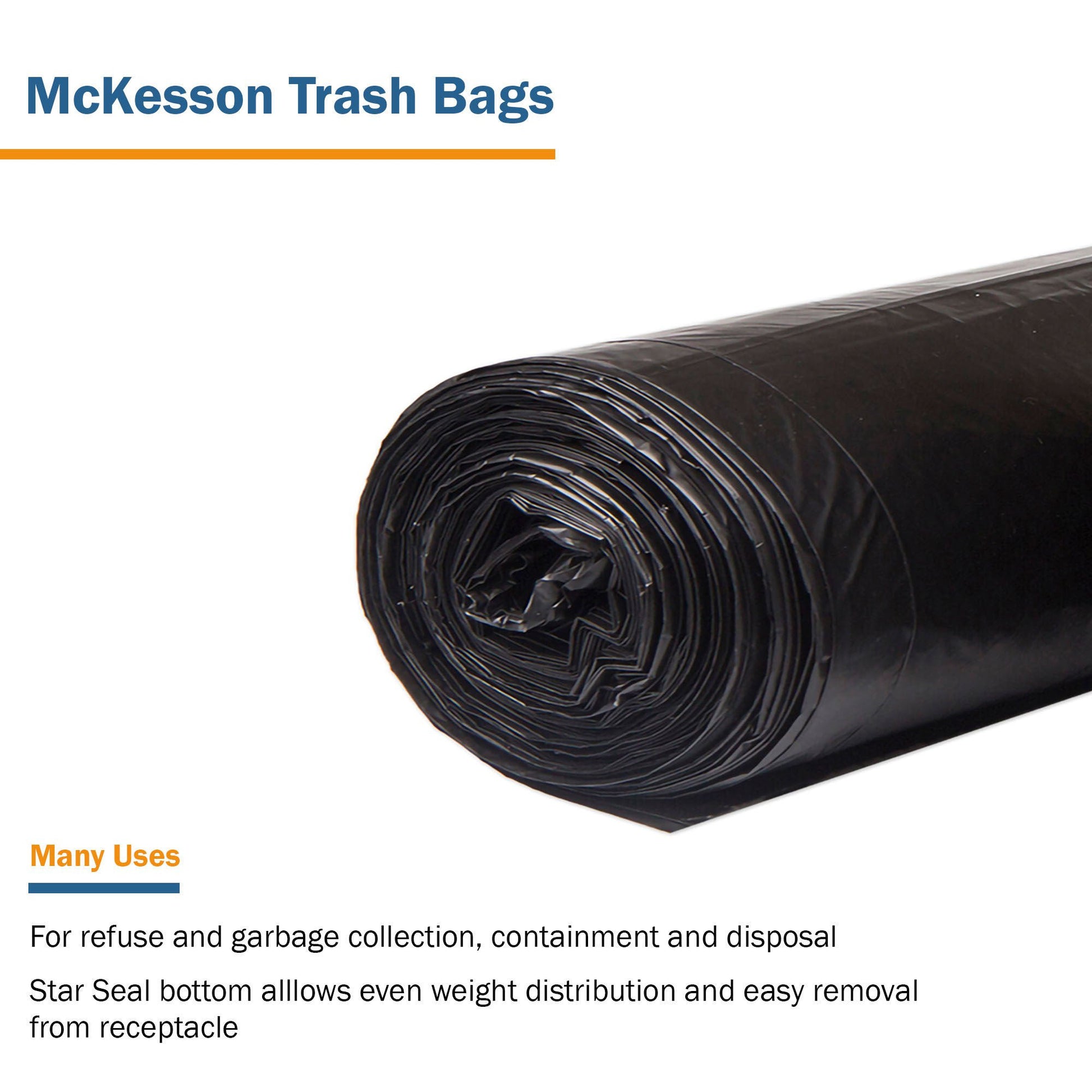 McKesson Super Heavy Duty Trash Bag, Black