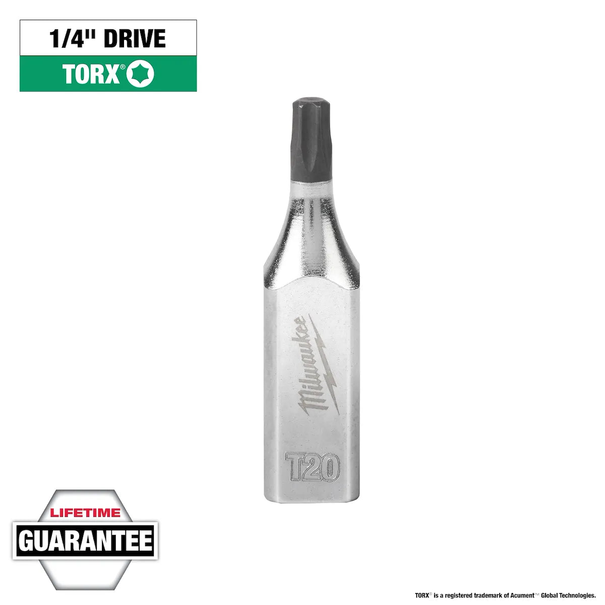 Milwaukee 1/4" Drive T20 TORX Bit Socket 45-34-1003 | 1/4 in Drive