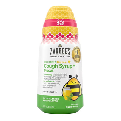Zarbee's Children's Daytime Cough Syrup + Mucus, Mixed Berry