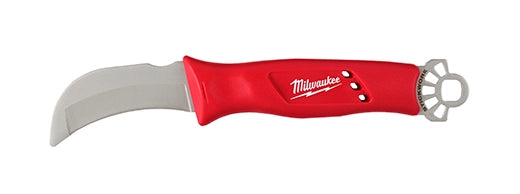 Milwaukee Lineman’s Blunt Tip Hawkbill Knife w/ STICKWORK 3in1 Ring 48-22-1923 | 3.25 in Blade Length, Stainless Steel