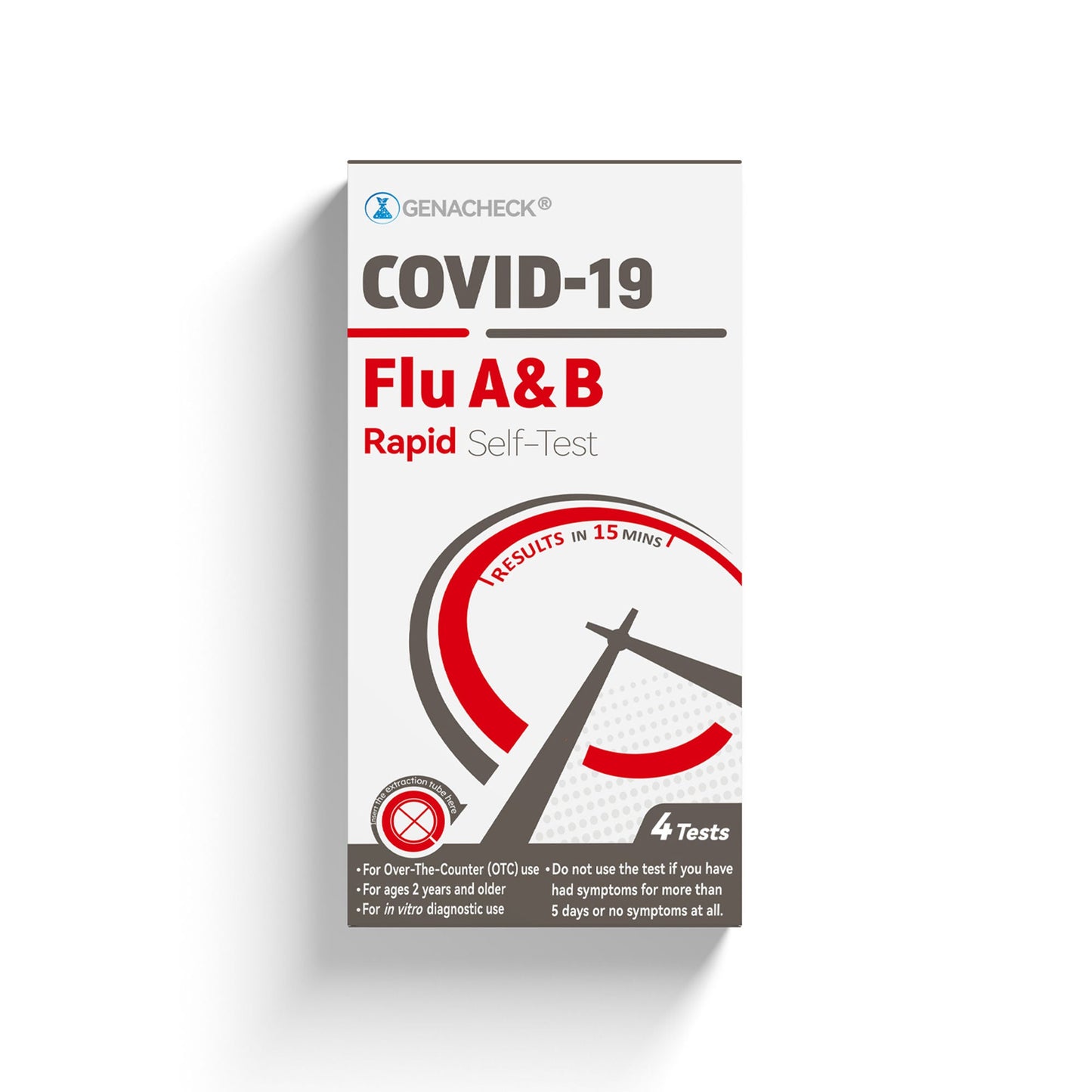 GenaCheck® COVID-19 / Flu A & B Rapid Self-Test