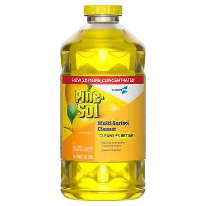 Pine-Sol Surface Disinfectant Cleaner Manual Pour Liquid Bottle Lemon Scent