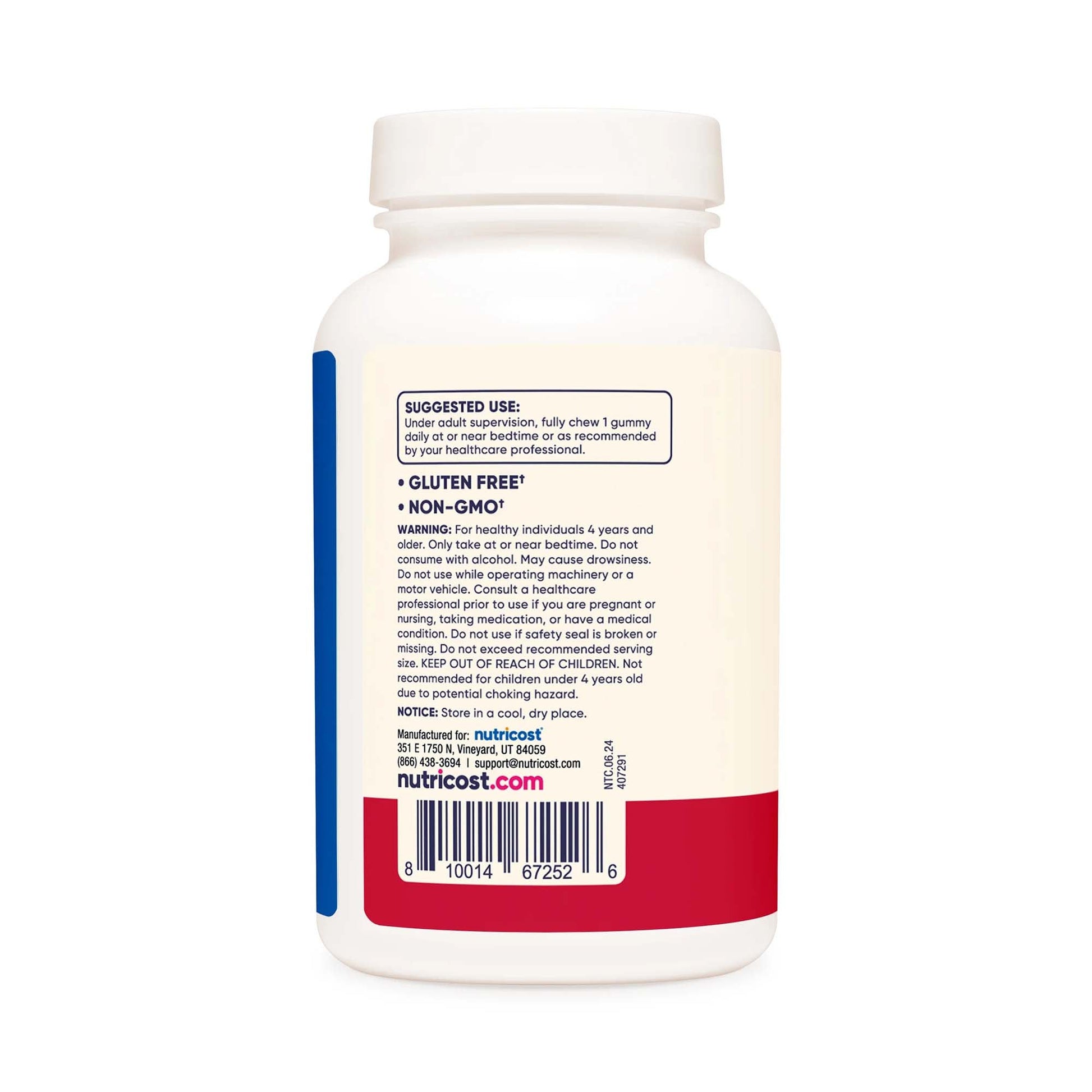 nutricost® Kids 1 mg Melatonin Gummies, Strawberry Flavor