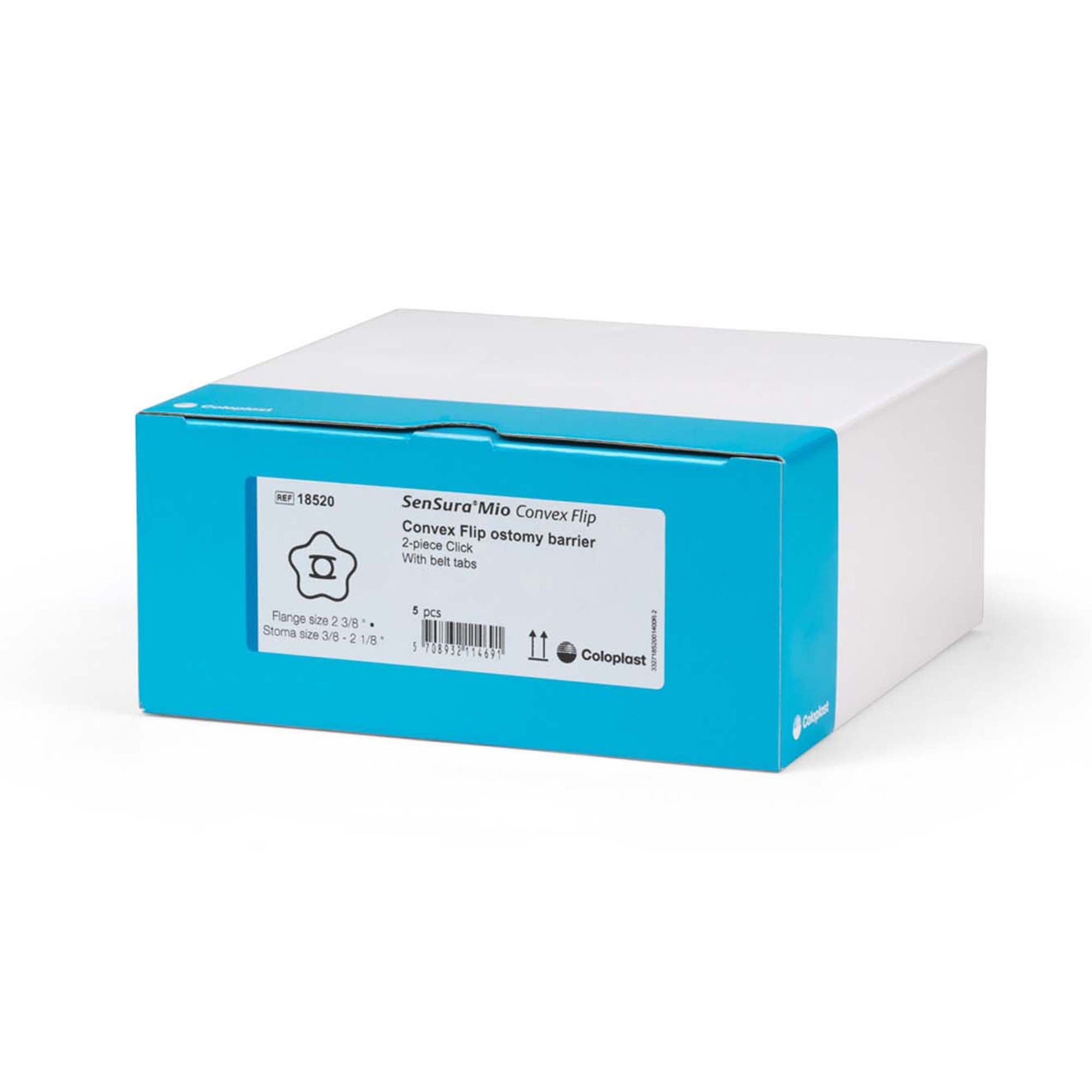 SenSura® Mio Convex Flip Ostomy Barrier, Trim to fit Stoma Openings
