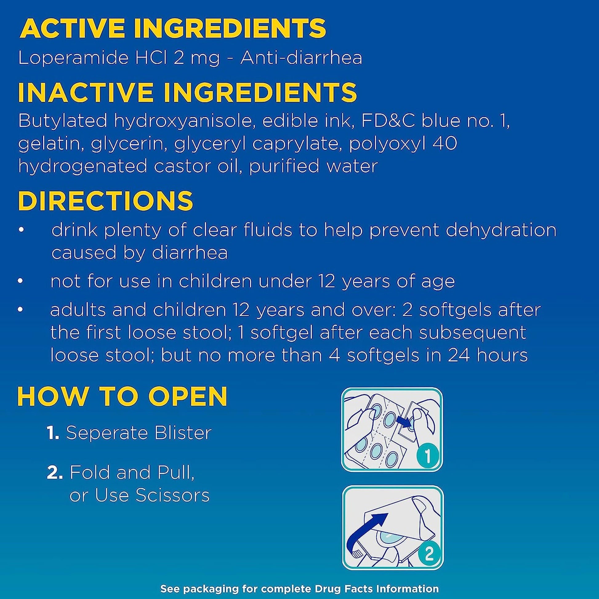 Imodium® A-D Loperamide HCl 2 mg Anti-Diarrheal Softgels