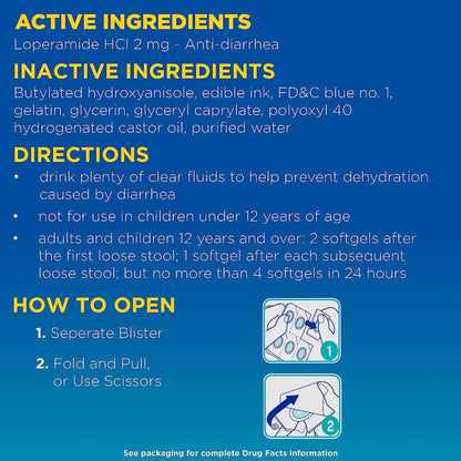 Imodium® A-D Loperamide HCl 2 mg Anti-Diarrheal Softgels