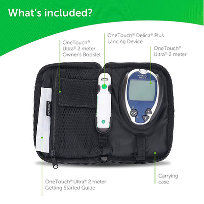OneTouch Ultra 2 Blood Glucose Meter 5 Second Results Stores up to 500 Results No Coding Required