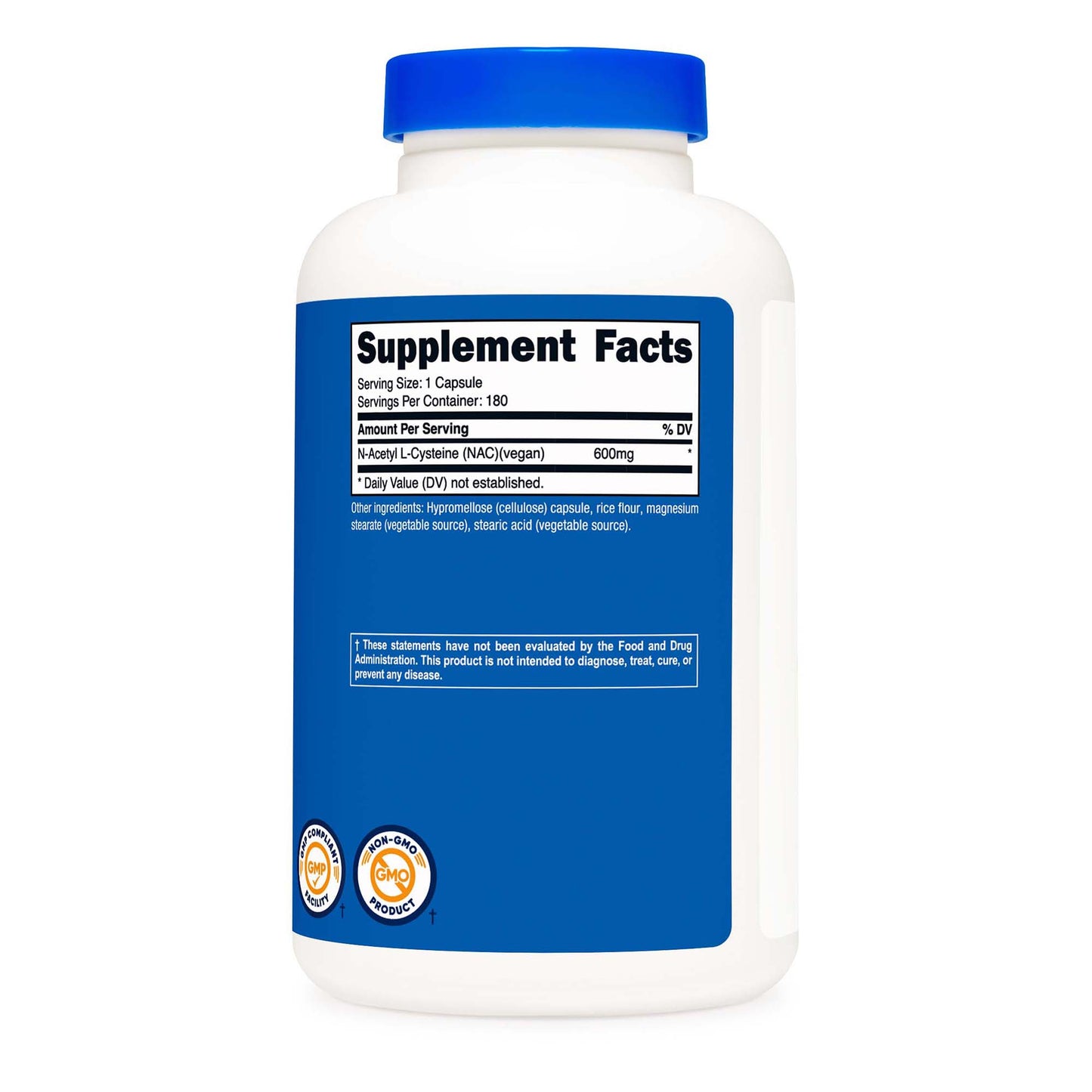nutricost Dietary Supplement Acetyl L-Cysteine NAC 600 mg Strength Capsule
