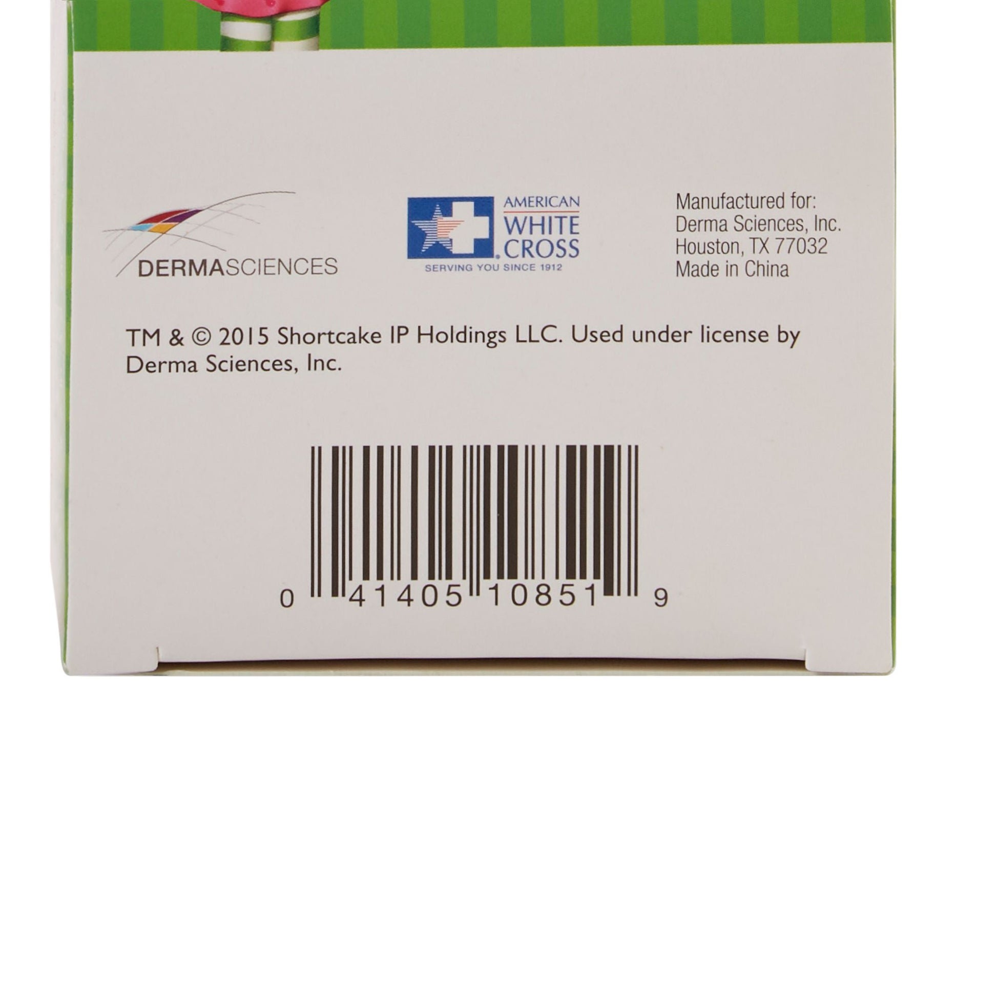 American® White Cross Stat Strip® Strawberry Shortcake Design Adhesive Strips