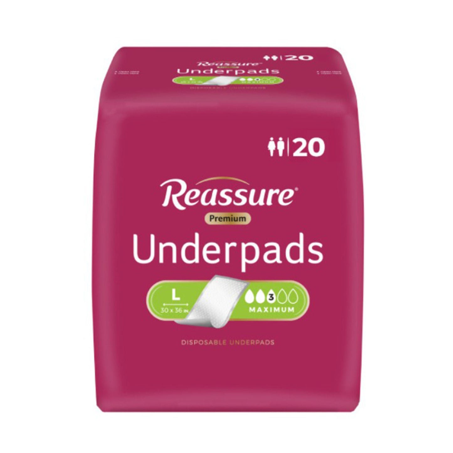 Reassure® Premium Disposable Underpad, Heavy Absorbency