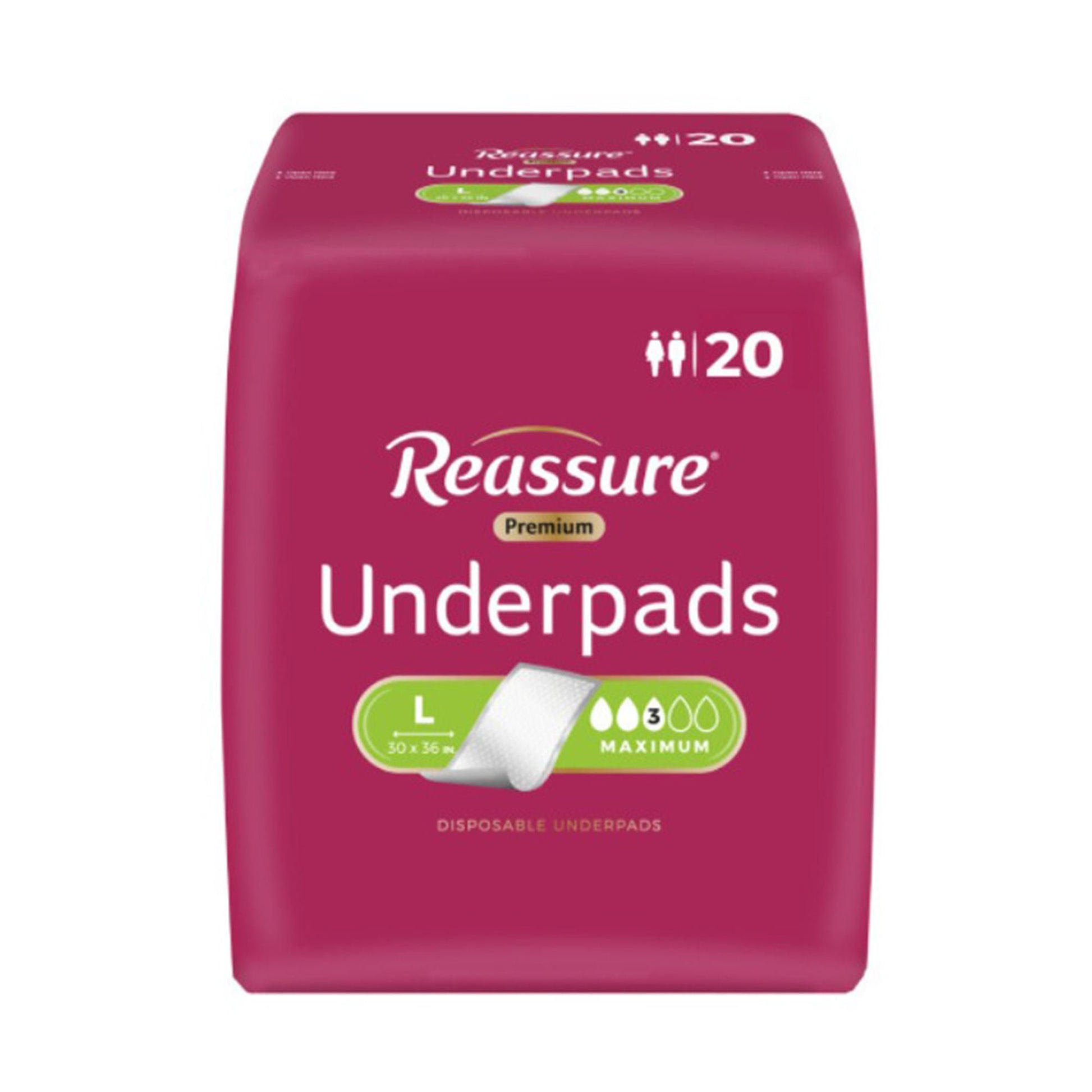 Reassure® Premium Disposable Underpad, Heavy Absorbency