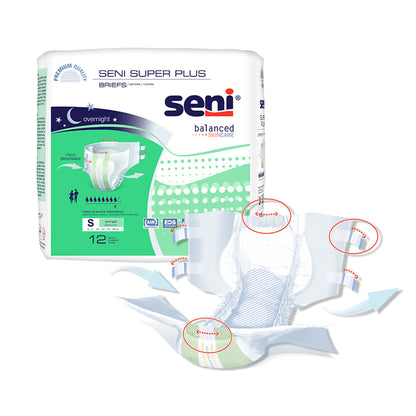 Seni® Super Plus Overnight Heavy to Severe Absorbency Incontinence Brief