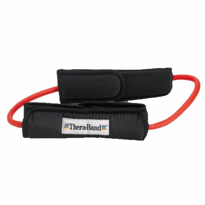 TheraBand Exercise Resistance Tubing with Cuffs Red 12 Inch Circumference Beginner Resistance