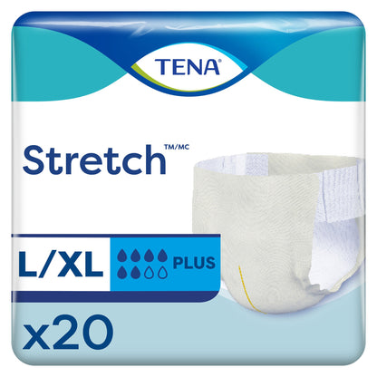 TENA Stretch Plus Incontinence Brief Adult Unisex Disposable Moderate Absorbency