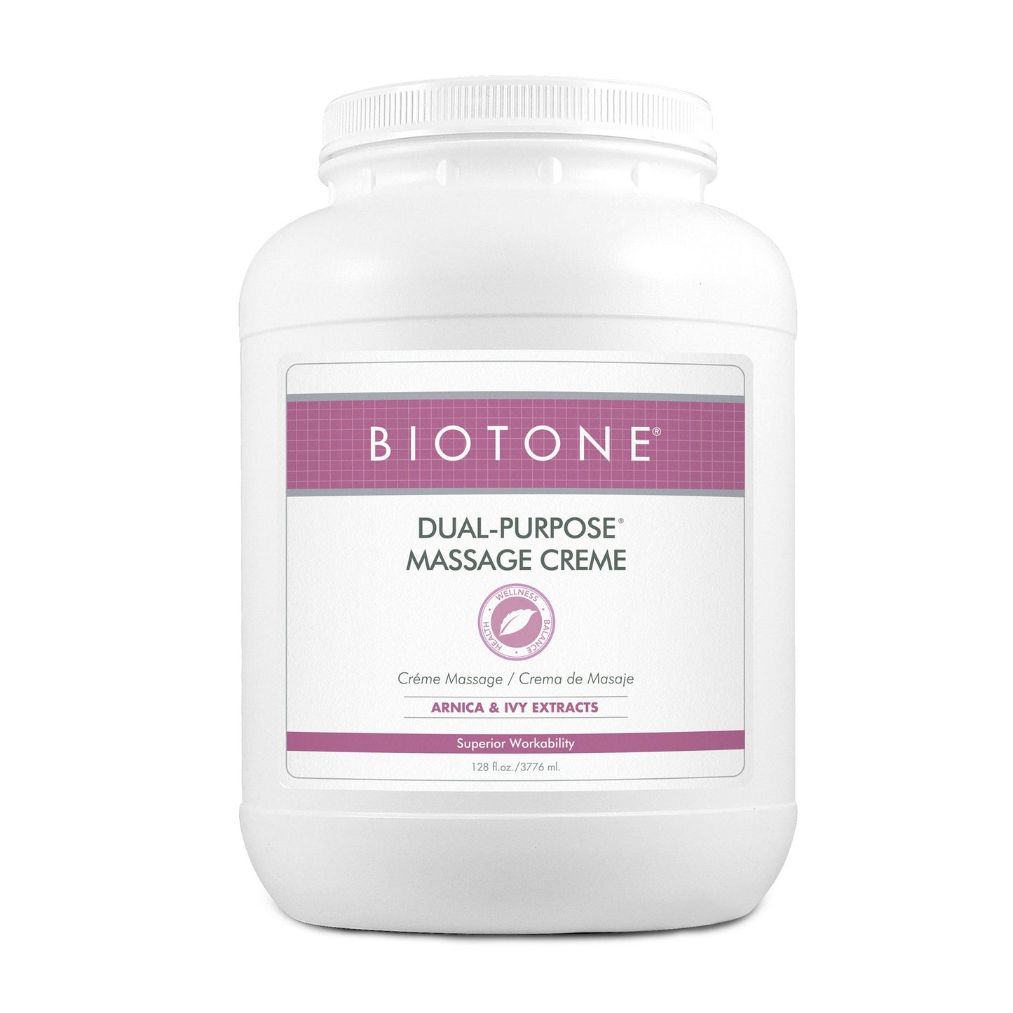 Biotone® Dual-Purpose Massage Crème with Arnica and Ivy Extracts, Jar