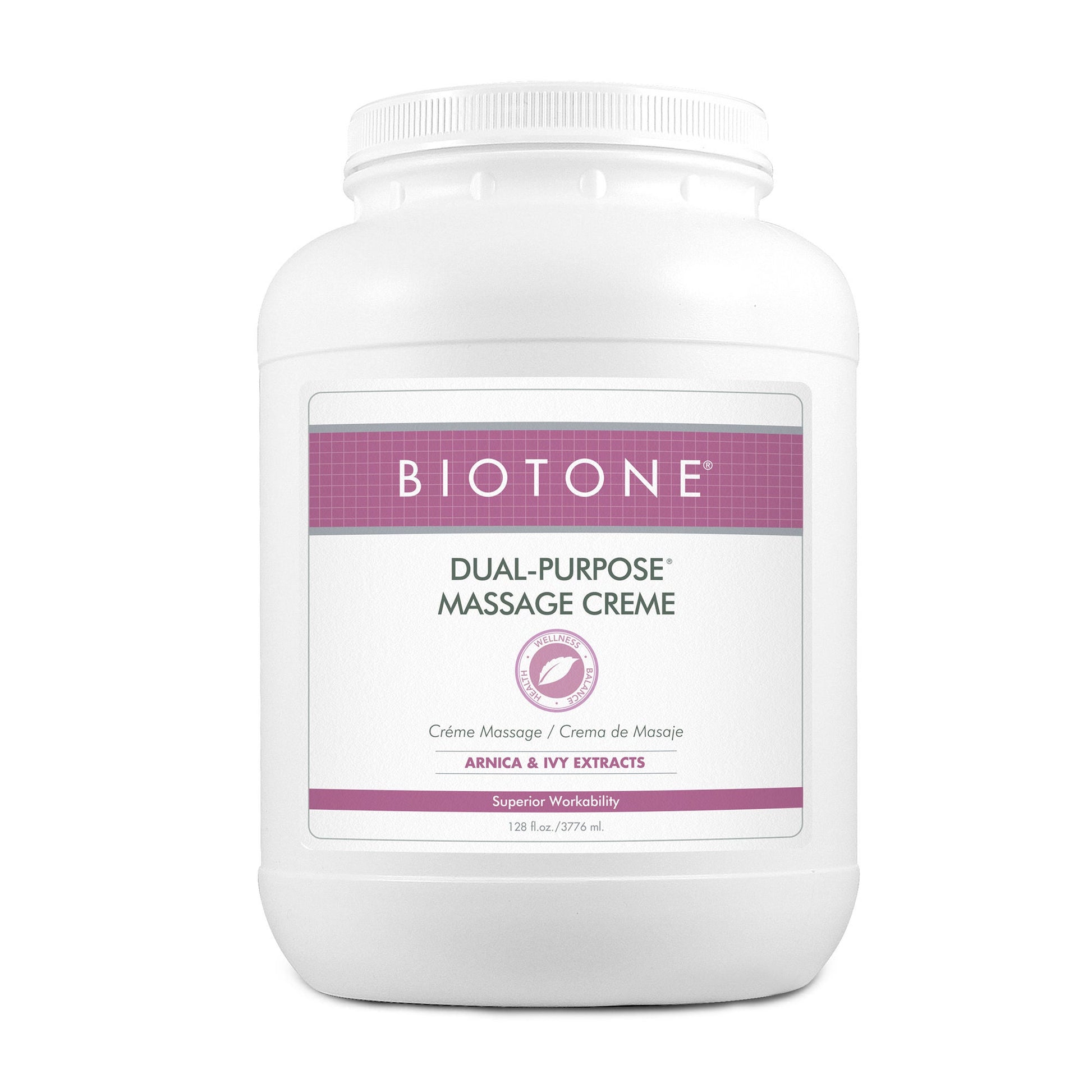 Biotone® Dual-Purpose Massage Crème with Arnica and Ivy Extracts, Jar