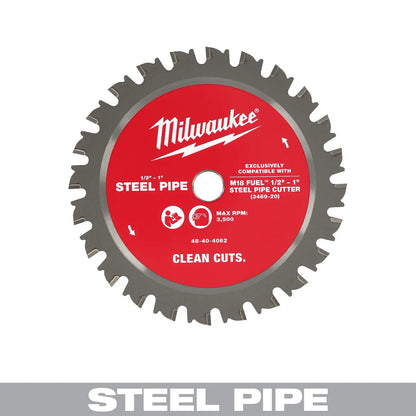 Milwaukee 1/2” – 1” Steel Pipe Cutting Blade 48-40-4062 | Carbide