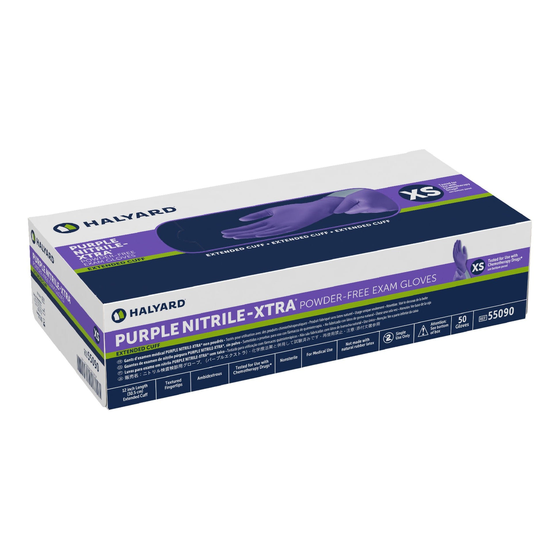 Purple Nitrile-Xtra™ Nitrile Exam Gloves, Purple - view 2