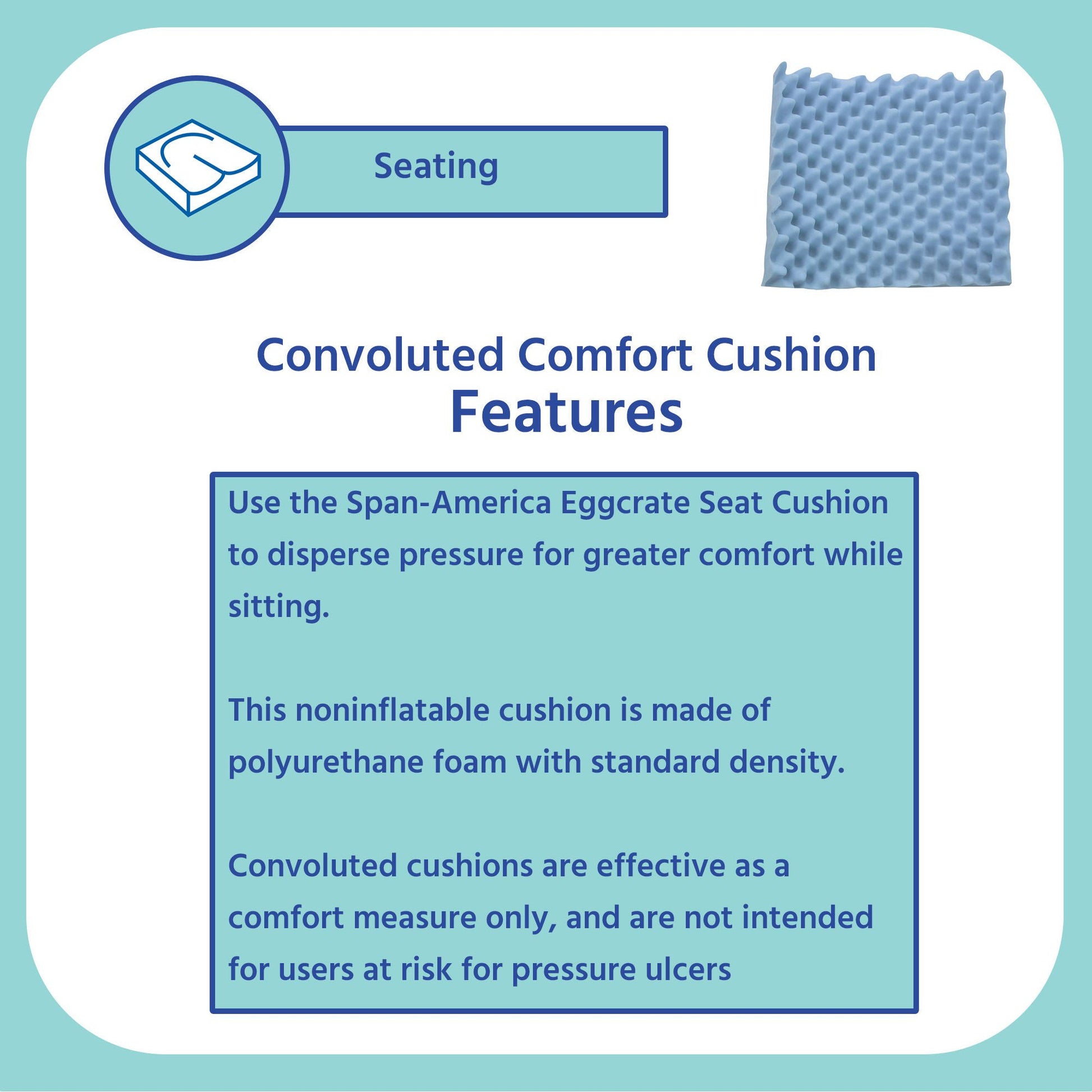 Span-America Convoluted Foam Seat Cushion