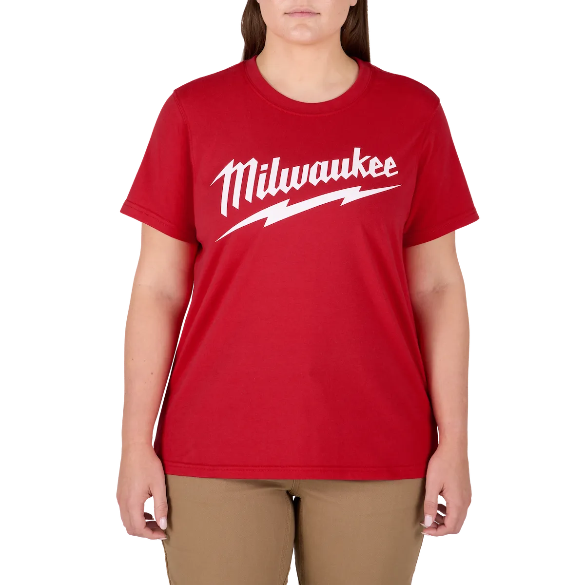 Milwaukee Women's GRIDIRON Logo Tee - Short Sleeve Red M F453R-M | Cotton