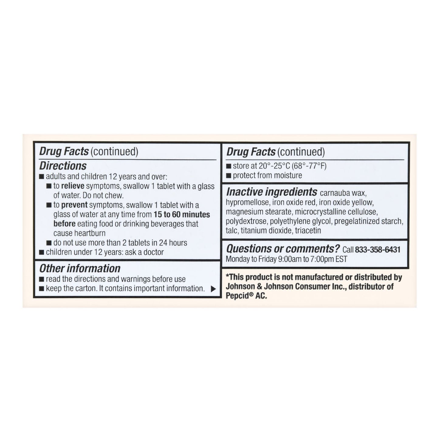 Foster & Thrive™ Original Strength Acid Reducer Famotidine Tablets 10 mg