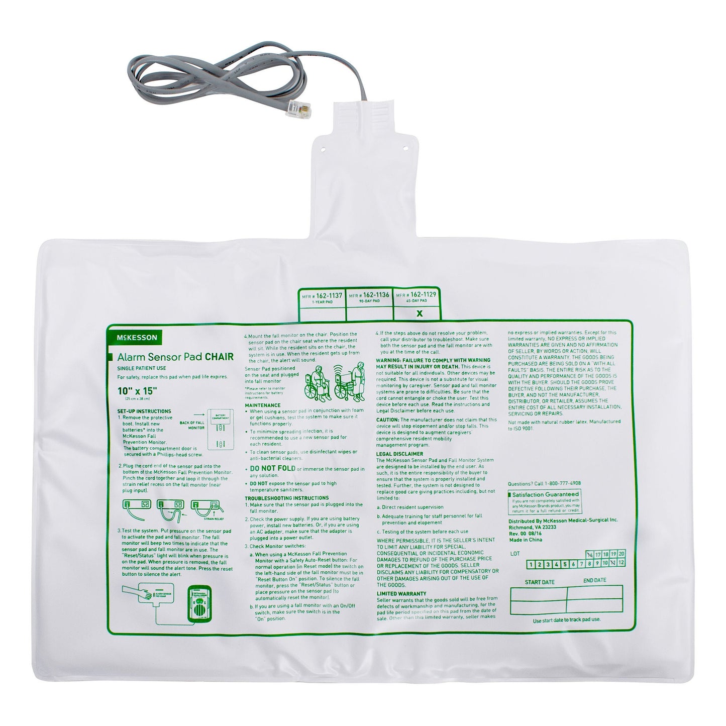 McKesson Chair Alarm Sensor Pad