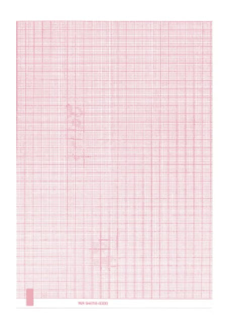 Welch Allyn Recording Chart Paper Z-Fold Red Grid