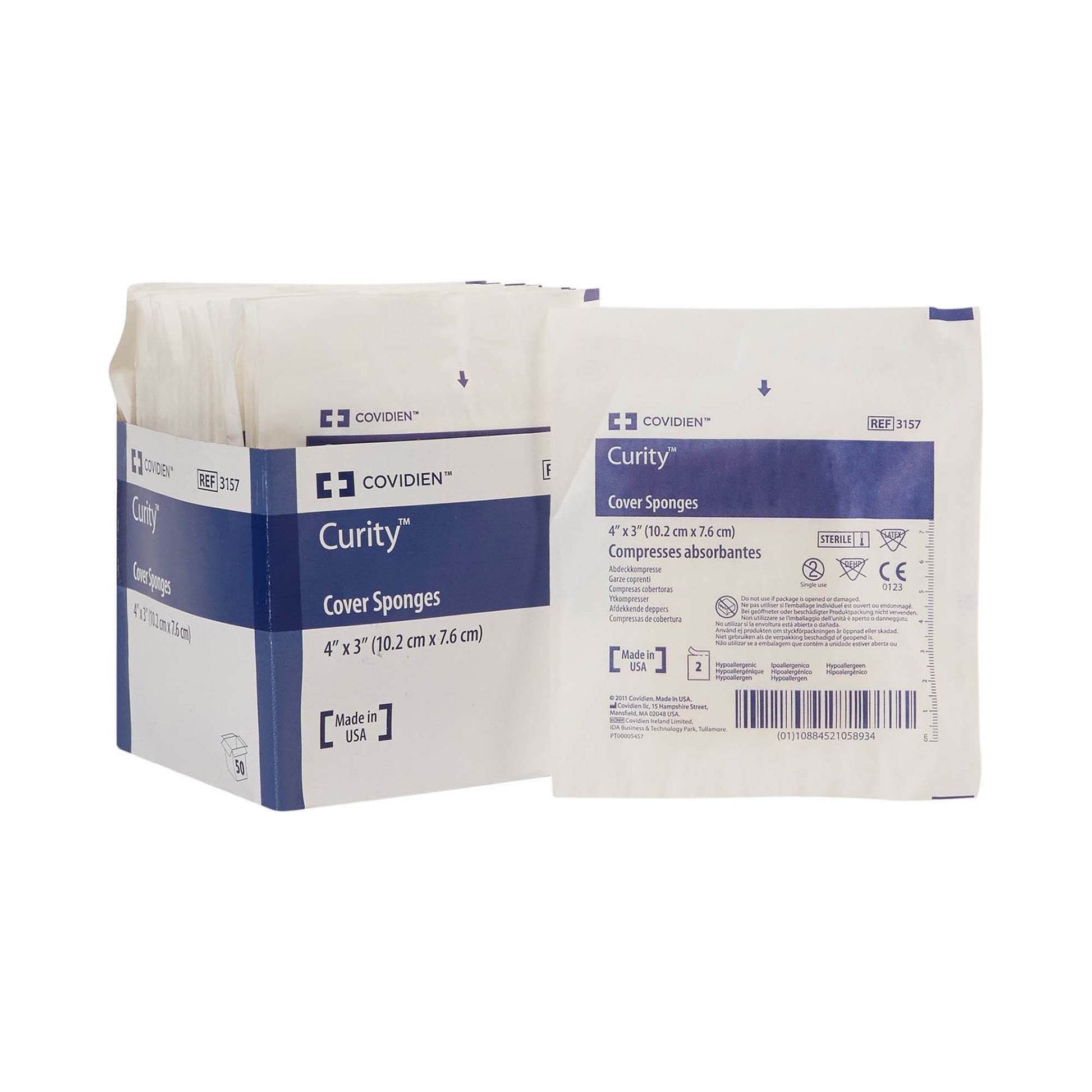 Curity™ Sterile Nonwoven Sponge, 4-Ply