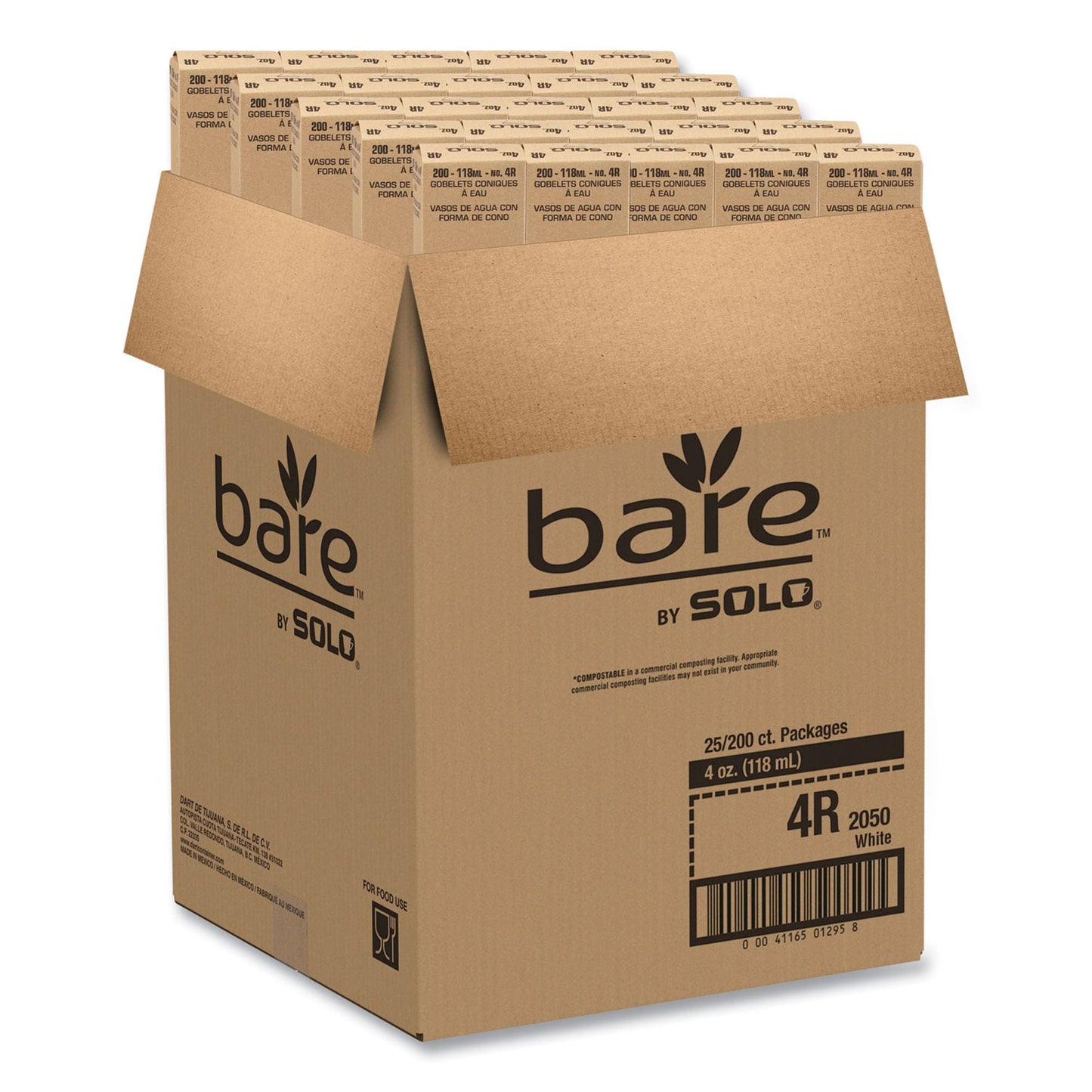 Bare® Paper Cone Drinking Cup, Capacity