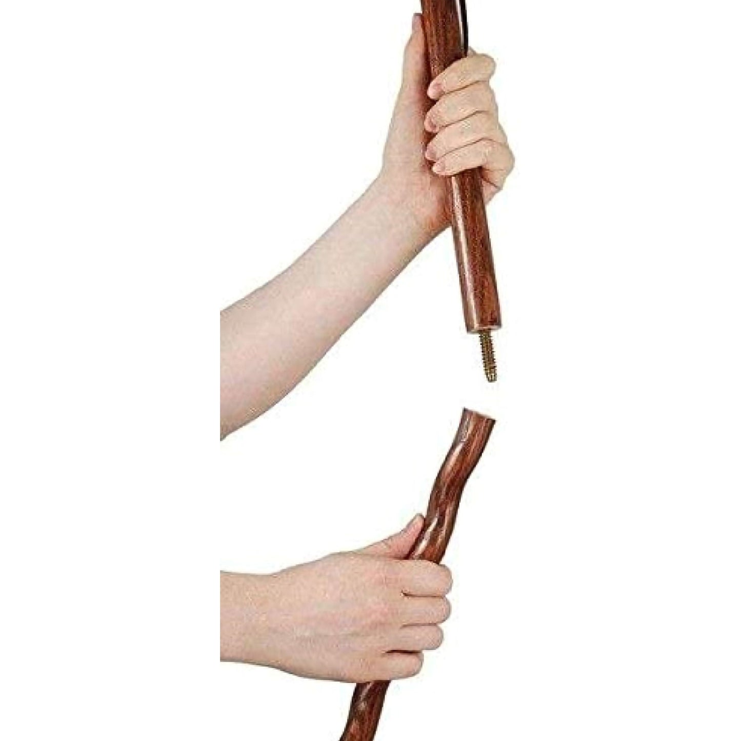 Brazos™ Twisted Oak Traveler's Handcrafted Walking Stick, 55-Inch, Red