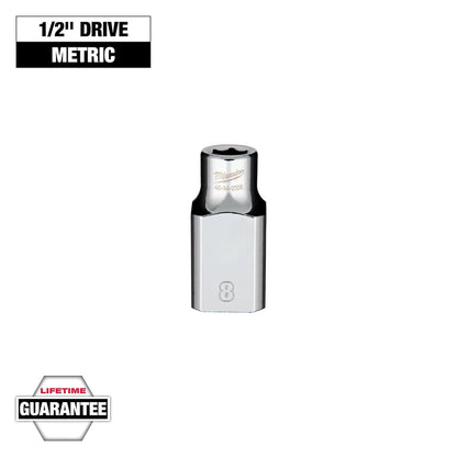 Milwaukee 1/2" Drive 8mm Socket 45-34-2008 | 1/2 in Drive