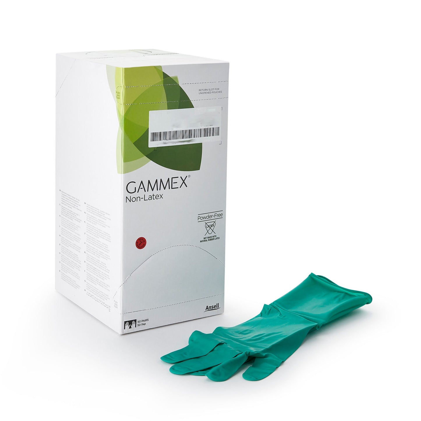 Sterile GAMMEX® Non-Latex Polyisoprene Surgical Gloves, Green