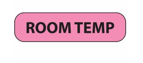 MedVision Pre-Printed Label Auxiliary Label Fluorescent Pink Paper Room Temp Black Alert Label