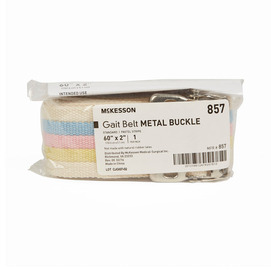 McKesson Pastel Stripe Gait Belt, 60 Inch