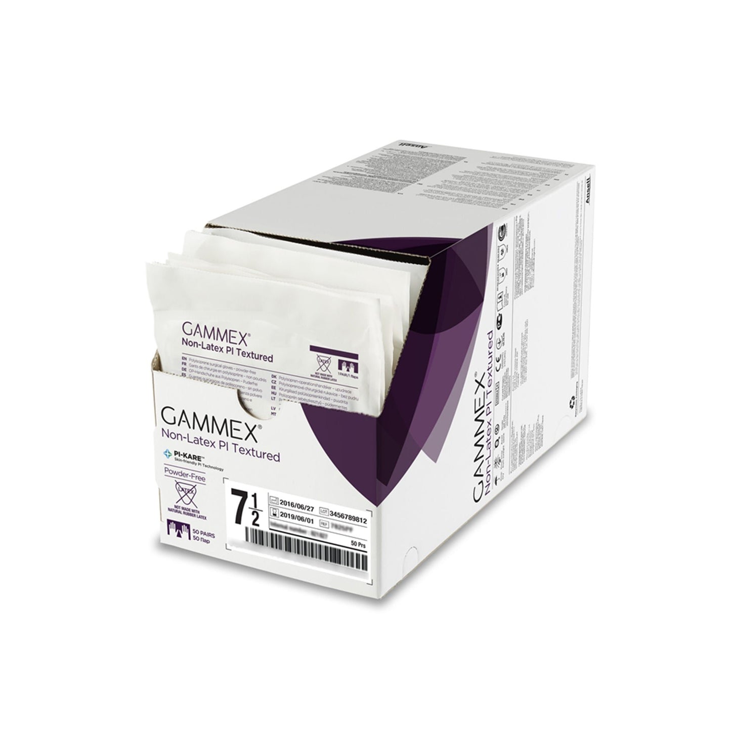Sterile GAMMEX® Non-Latex PI Textured Polyisoprene Surgical Gloves, White - view 2