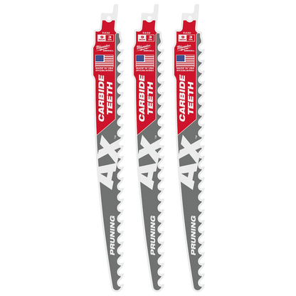 Milwaukee 9" 3 TPI AX with Carbide Teeth SAWZALL Blade for Pruning (1 PK) 48-00-5232 | 9 in Blade Length