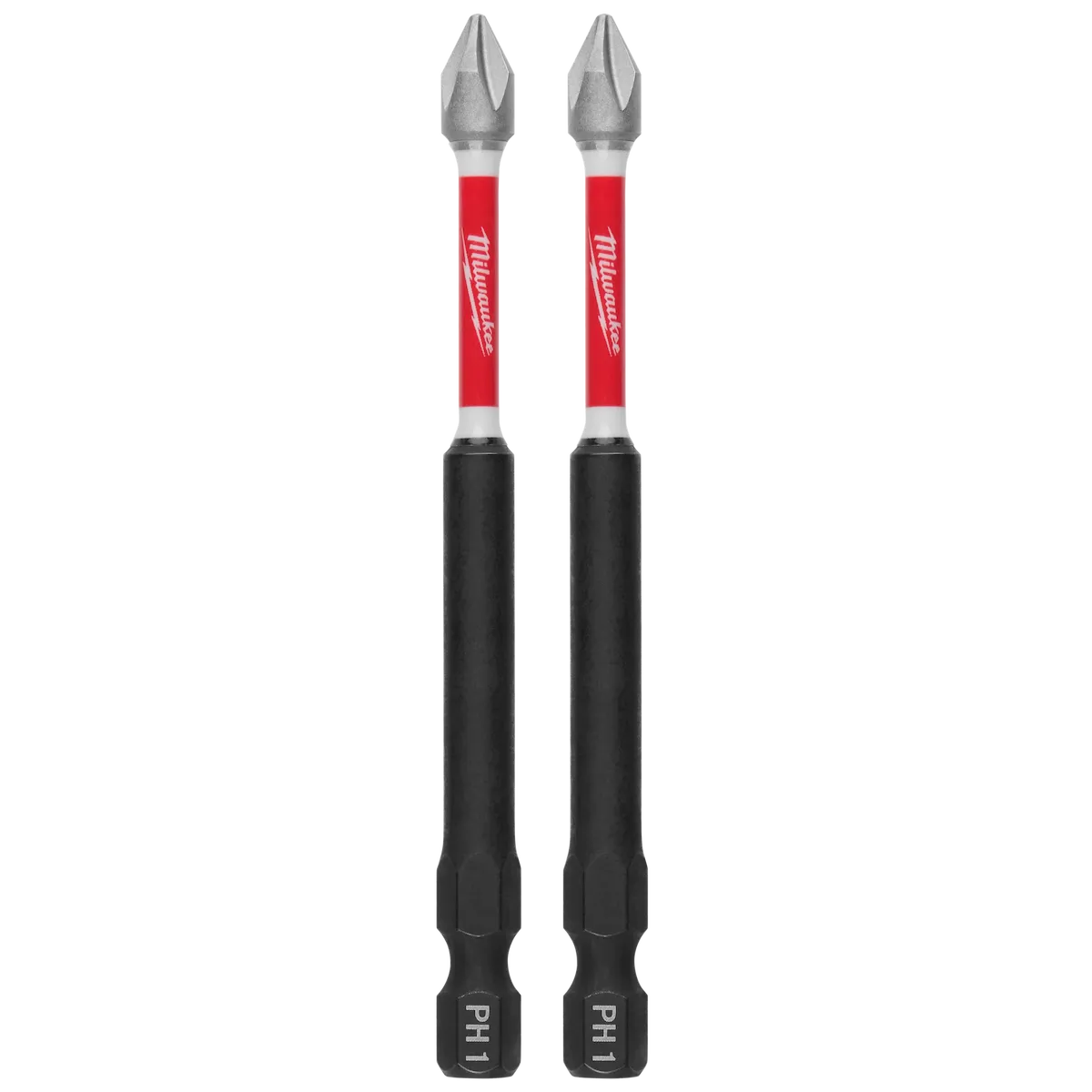 Milwaukee SHOCKWAVE Impact Duty 3-1/2" PH1 Bit (2 PK) 48-32-4660 | PH1 Drive, 2-Piece