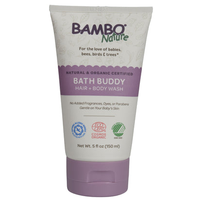 Bambo® Nature Bath Buddy Hair and Body Wash for Babies, Unscented, Tube
