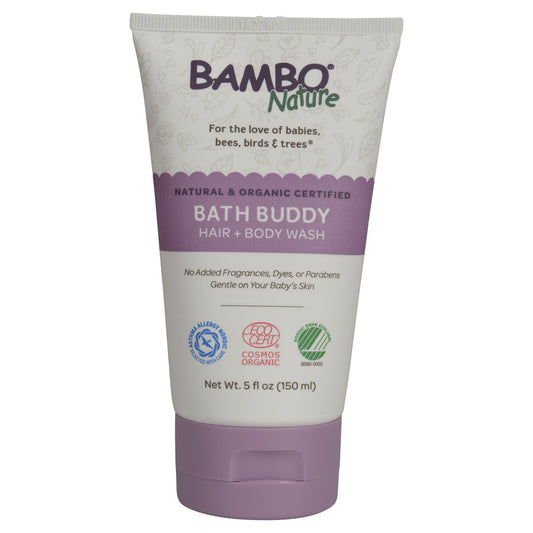 Bambo® Nature Bath Buddy Hair and Body Wash for Babies, Unscented, Tube