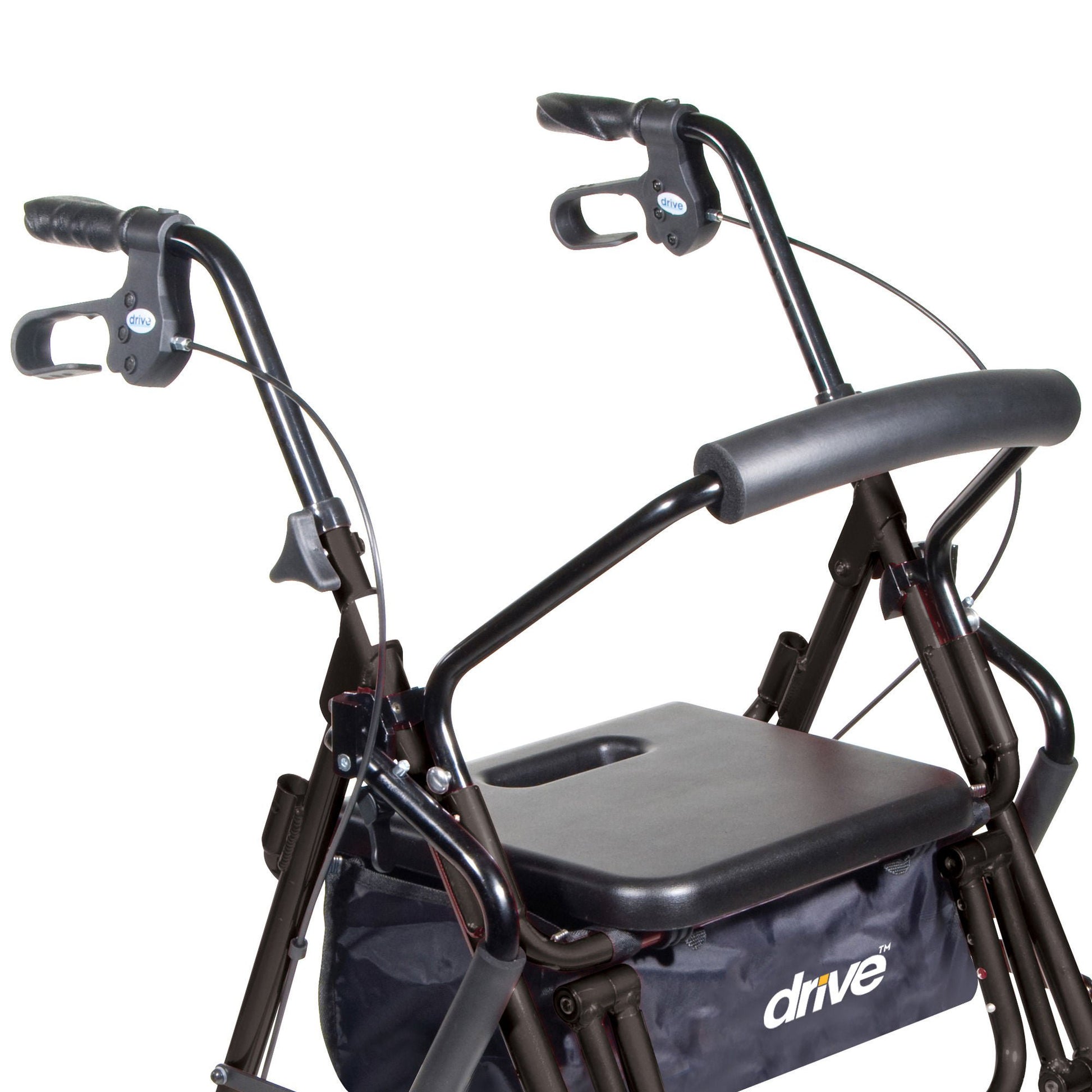 drive™ Duet Four-Wheel Rollator, Black