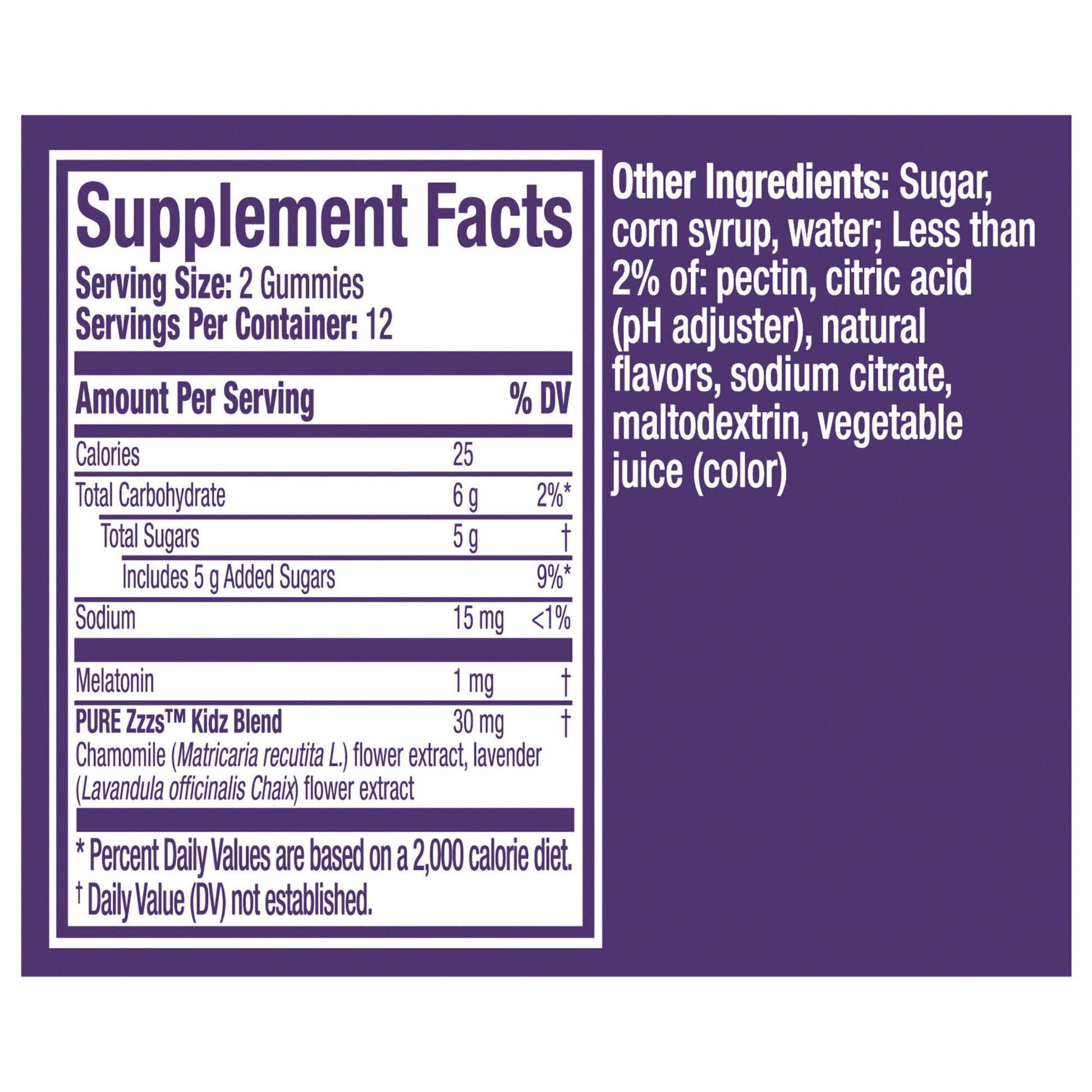 Vicks Pure Zzzs Kidz Gummies, Natural Berry Flavor