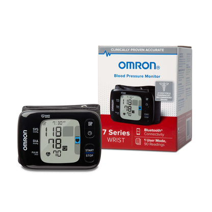 Omron 7 Series Digital Blood Pressure Monitor Adult Cuff Wrist Nylon Cuff 13 to 21.5 cm Wrist Circumference Mobile