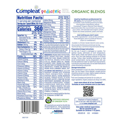 Compleat Pediatric Organic Blends Pediatric Oral Supplement Plant Blend Flavor Pouch Liquid Organic